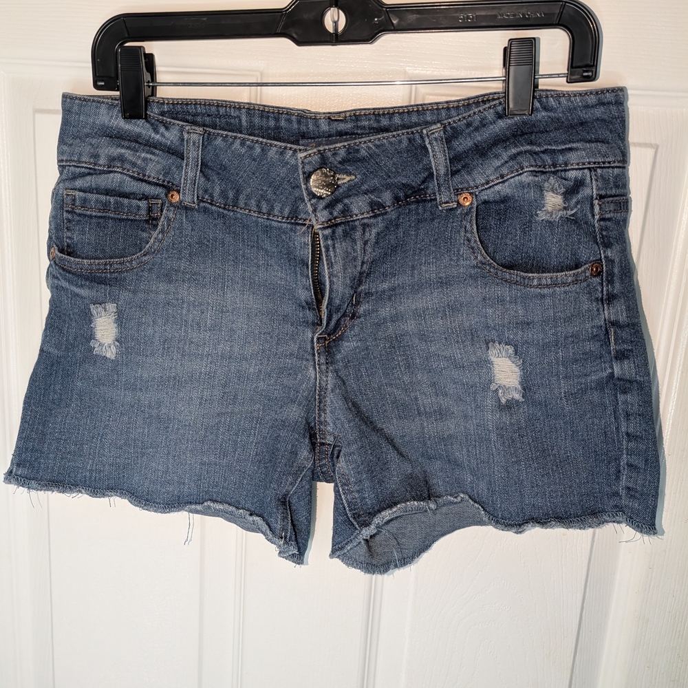 Celebrity Pink Distressed Blue Jean Shorts